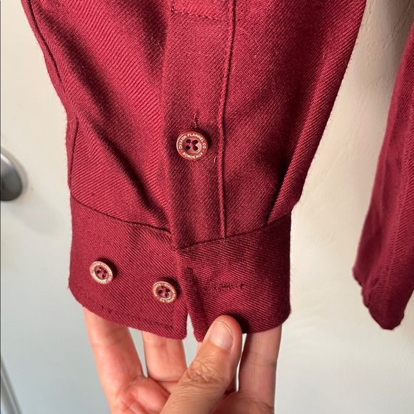 DIXXON Flannel Co Like New Pearl Snap Button Down Long Sleeve Maroon Size Large - Picture 7 of 9